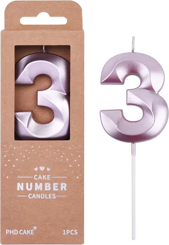 Vista 63 de PHD CAKE Velas de Cumpleaños de Oro Diamante de 2.76 Pulgadas Número 0, Velas de Número Dorado, Velas de Número para Pastel, Celebración de Fiesta