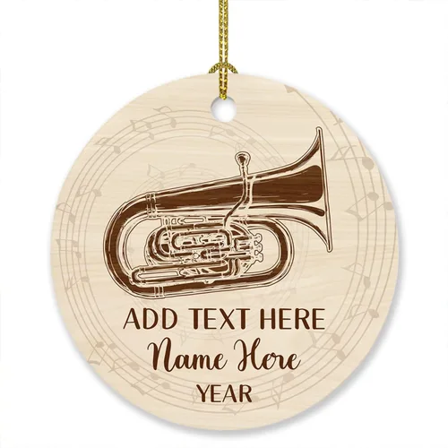 Vista 23 de Adorno de Navidad personalizado de acordeonista 2024, adornos de instrumentos musicales, adorno de acordeón, regalo para amantes de la música, texto