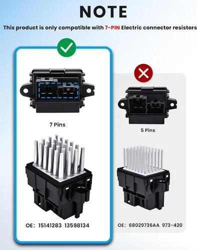 Vista 4 de Resistencia de motor soplador compatible con selectos Chevy Silverado Suburban Tahoe Camaro Equinox/GMC Sierra