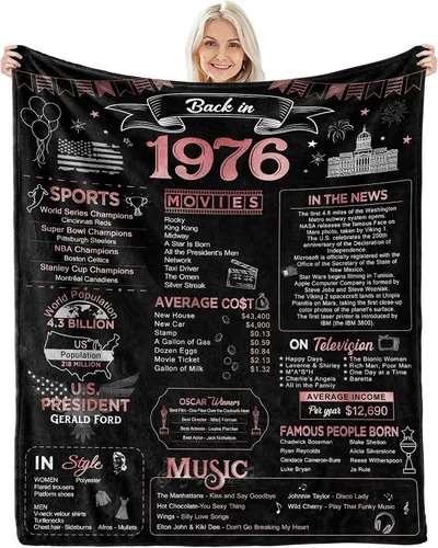 Vista 19 de Regalos de cumpleaños 90 para mujeres y hombres – Regreso en 1936-90 años, regalos de cumpleaños para hombres, manta de 60 pulgadas de largo x 50