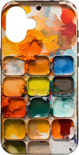 Vista 32 de Pinturas de acuarela y paleta de pintura, funda colorida para el iPhone 17