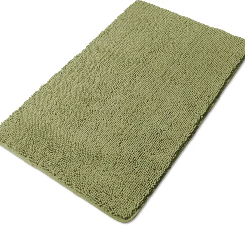 Vista 140 de Yeaban Alfombra de pasillo de baño de 24 x 72 pulgadas, antideslizante, alfombra de baño larga de felpilla gruesa, absorbente y lavable, alfombra