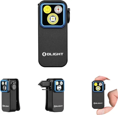 Vista 14 de OLIGHT Oclip Pro - Linterna recargable EDC con clip, Phantom Squadron Red Light, 500 Lumens Floodlight, Spotlight, Pocket-Sized, USB-C Charging