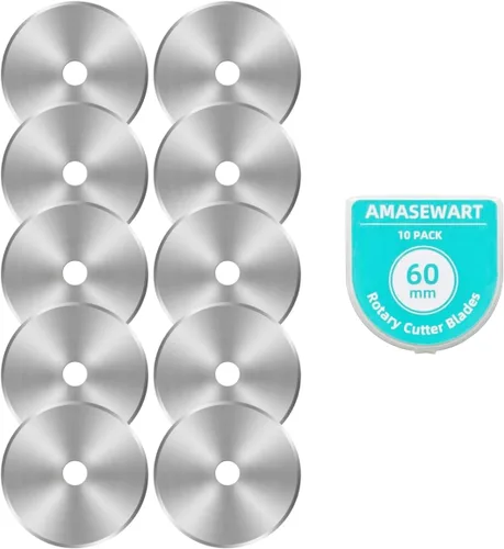 Vista 8 de Cuchillas de cortador giratorio de 45 mm para Fiskars Olfa, cuchillas giratorias de repuesto para tela, acolchado, costura y manualidades