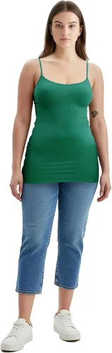 Vista 292 de Emmalise Camisola larga casual básica para mujer, con tirantes ajustables, top en capas