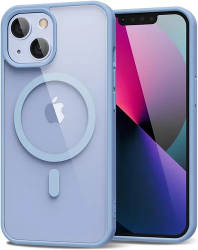 Vista 12 de oakxco Funda magnética transparente compatible con Magsafe, bonita funda delgada y transparente de poliuretano termoplástico no amarillenta, carcasa