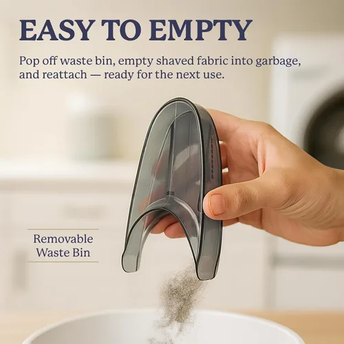 Vista 4 de Farberware Removedor de Pelusa Grande Afeitadora de Tela – Afeitadora de Pelusa a Batería con Cuchillas Triples para Ropa, Afeitadora de Suéter