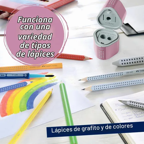 Vista 5 de Faber-Castell Sacapuntas Grip Trio: Sombras de rosas
