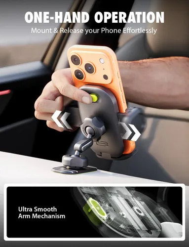 Vista 6 de Bracketron TripGrip PRO Soporte para teléfono de coche, ventilación y salpicadero, un botón TripGrip PRO suction cup phone holder with secure vent