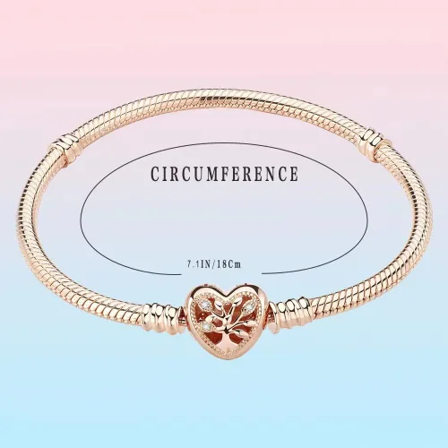 Vista 3 de JEWBERY Pandora Charm Snake Pattern Pulsera de plata de ley 925 con patrón de serpiente, regalo para mujeres y niñas