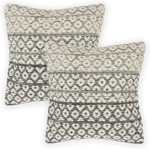 Vista 8 de REDEARTH · Fundas de cojín boho hechas a mano - Estilo chic bohemia de granja - Fundas de cojín tejidas para acento, interior y exterior, para sofá