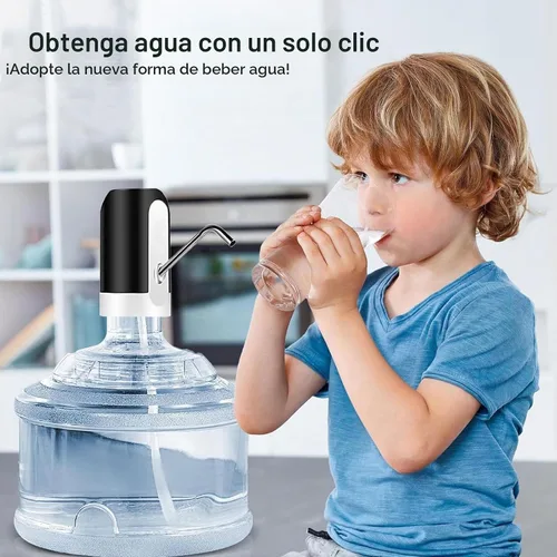 Vista 7 de Bomba de agua universal para botella de 5 galones, dispensador de agua eléctrico, bomba de agua automática portátil con interruptor y carga USB