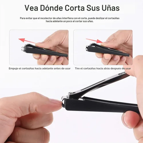 Vista 5 de FERYES Cortaúñas con atrapasueño, juego de 2 piezas, cortaúñas y cortaúñas de pies sin salpicaduras, cortadores de uñas de acero inoxidable