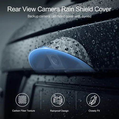 Vista 2 de Cubierta impermeable para cámara de visión trasera, protector de lluvia 2 pzas