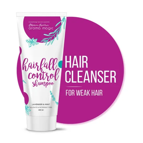 Vista 2 de Aroma Magic Hairfall Control Shampoo Sin sulfatos ni parabenos Fórmula de lavanda y menta para el crecimiento del cabello, la caspa y el cuidado