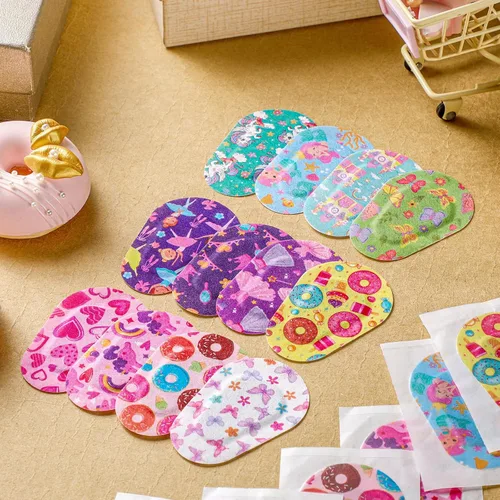 Vista 6 de Panelee 60 Parches Adhesivos para Ojos para Niños, Niñas y Niñas Pequeñas, Parches para Ojos a Granel de Material Transpirable, Algodón que Bloquea