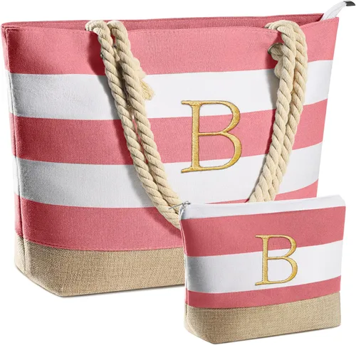 Vista 55 de YOOLIFE Bolsas de playa para mujer, bolsa de lona de viaje, bolsa impermeable para piscina, artículos esenciales de viaje, regalos para mujeres
