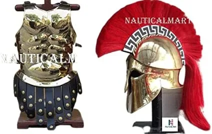 Vista 3 de Nautical-Mart Armadura muscular de latón con casco Corinthian