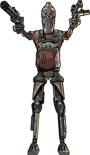 Vista 3 de FiGPiN Clásico The Mandalorian - IG-11 con el niño (#580)