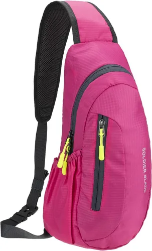 Vista 15 de Mochila cruzada para hombres y mujeres, mochila para el pecho, bolsa de hombro, gimnasio, ciclismo, viajes, deportes al aire libre