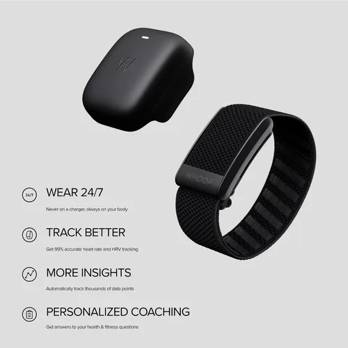 Vista 3 de WHOOP 4.0 con suscripción de 12 meses - Rastreador de salud, fitness y actividad portátil - Monitoreo continuo, optimización del rendimiento