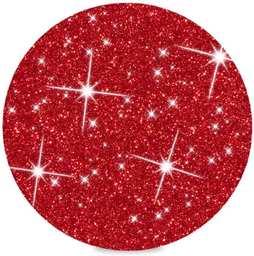 Vista 11 de Juego de 4 manteles individuales redondos de lentejuelas rojas con purpurina roja, juego de 4 manteles individuales de 15.4 pulgadas para cocina