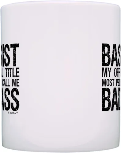 Vista 4 de ThisWear Taza de café con diseño de bajo y guitarra, para músico, título oficial, color blanco