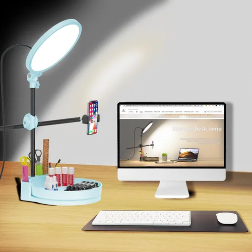 Vista 9 de Iluminación de zoom brillante para computadora, iluminación de escritorio ajustable para videollamadas, anillo de luz de pantalla completa regulable