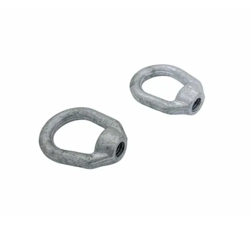 Vista 8 de 2 piezas 5/16" tuerca de ojo galvanizada sumergida en caliente con 3/8"-16 UNC grifo 1,250 libras WLL
