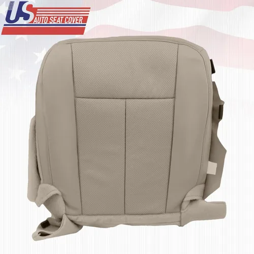 Vista 3 de 2009 2010 para Ford Expedition XLT Driver Bottom Cubierta de asiento de cuero perforada gris