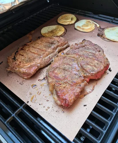 Vista 4 de LOOCH Juego de 5 alfombrillas antiadherentes para barbacoa, reutilizables
