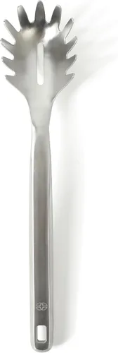 Vista 9 de Calphalon Edge - Servidor de pasta de acero inoxidable con mango de silicona, resistente al calor, antiadherente, seguro, tenedor para servir pasta