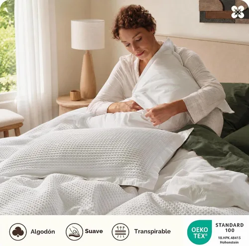 Vista 3 de Bedsure PureWoven - Juego de funda de edredón 100% algodón, 2 piezas
