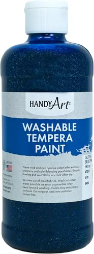 Vista 9 de Handy Art Pintura lavable con purpurina de 8 onzas, azul