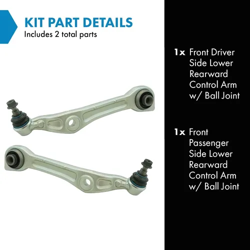 Vista 131 de Conjunto de Brazo de Control Inferior Delantero y Junta Esférica TRQ para Lado del Conductor y del Pasajero 2 Piezas Compatible con Ford Mustang GT