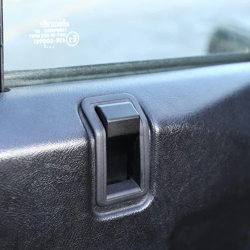 Vista 5 de Para Land Rover Defender 90 110 130 2004-2018 Aluminio Puerta Interior de Coche Manija Decoración Cubierta Accesorios Auto (2 unidades, Negro)