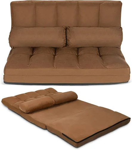 Vista 11 de COSTWAY Sofá de piso con 2 almohadas (azul)
