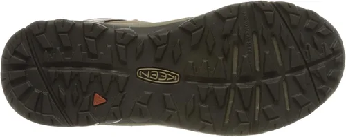Vista 4 de KEEN Terradora 2 - Botas de senderismo impermeables de piel de altura media para mujer BrindleRedwood