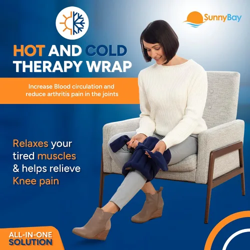 Vista 4 de SunnyBay Almohadilla térmica para microondas, apta para microondas, para dolor de cuello, hombros, rodillas o espalda con correas de sujeción, área