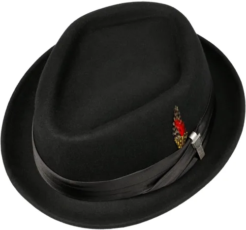 Vista 4 de Brixton Sombrero Stout Pork Pie para Hombre Negro/Negro