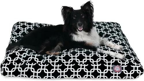 Vista 23 de Majestic Pet Cama para perro de espuma viscoelástica triturada, pequeña con funda extraíble lavable, cama ortopédica rectangular para perros, cama
