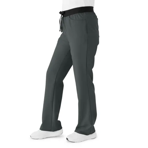 Vista 3 de Pantalón médico Coastal con siete bolsillos para mujer, color carbón, talla S