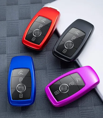 Vista 6 de ontto Funda para llavero Benz con llavero para Mercedes-Benz 2017-2021
