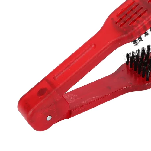 Vista 9 de Pinza para alisar el cabello, peine de doble cara para peinar el cabello rizado y ondulado, herramienta alisadora con cepillos dobles