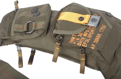 Vista 4 de Mochila de nylon para el pecho, mochila de viaje en bicicleta y gimnasio