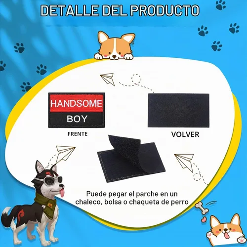 Vista 4 de Paquete de 25 parches tácticos para perros de servicio, parches de arnés para bordar, no mascotas, parches en entrenamiento de bandera