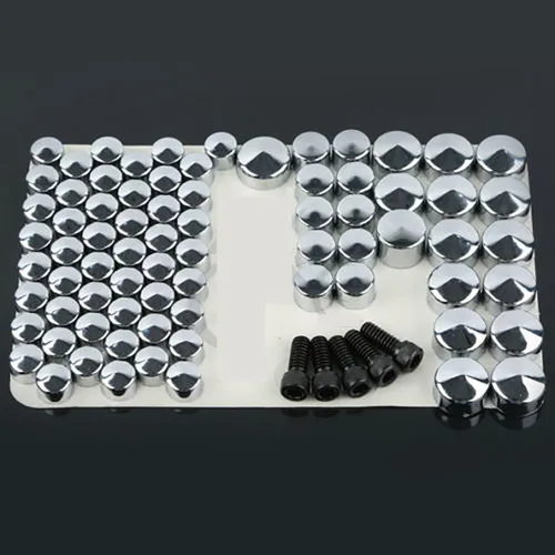 Vista 3 de XMT-MOTO Kit de toppers de plástico ABS cromado para Harley FLH FLT modelo Bike 2007-2012