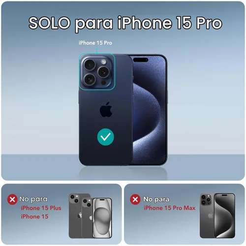 Vista 2 de ESR for iPhone 15 Pro Case, Shock-Absorbing Corners, Clear Protección contra caídas de grado militar, esquinas de protección de aire a prueba