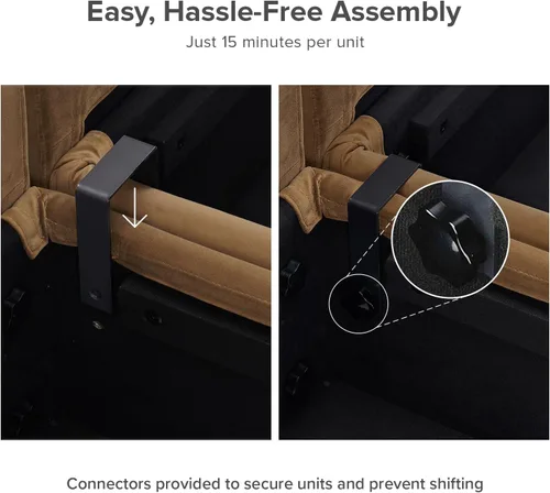 Vista 7 de mopio Sofá modular de gran tamaño con fundas y almacenamiento totalmente extraíbles, secciones convertibles en forma de U y L, moderno sofá de nube
