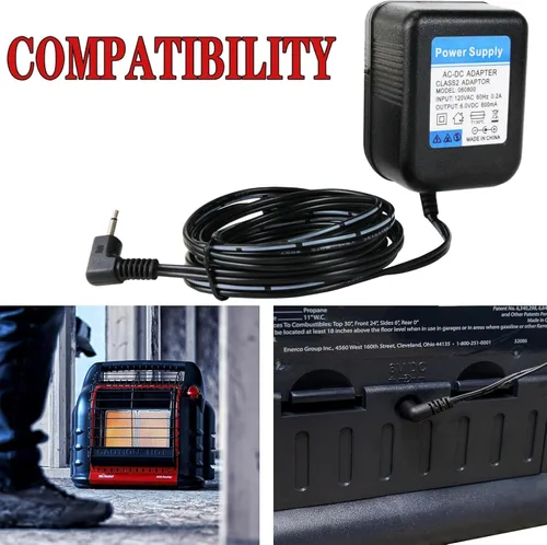Vista 6 de Adaptador de corriente de 6 V compatible con Mr. Heater Big Buddy Heater MH18B F274800 F276127 F274830 F274865,6V DC para cable de alimentación